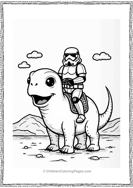 Stormtrooper Riding An Alien Beast Free PDF Printable
