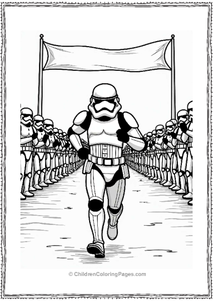 Stormtrooper Sprinting To The Finish Line Free PDF Printable