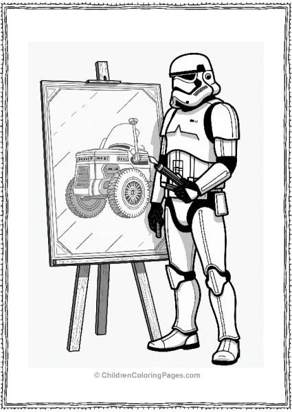 Stormtrooper With Blueprint Free PDF Printable