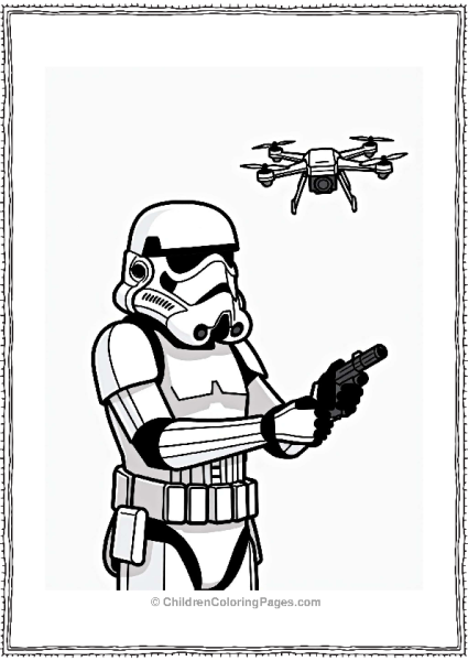 Stormtrooper With Drone Free PDF Printable