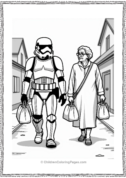 Stormtrooper With Groceries Free PDF Printable