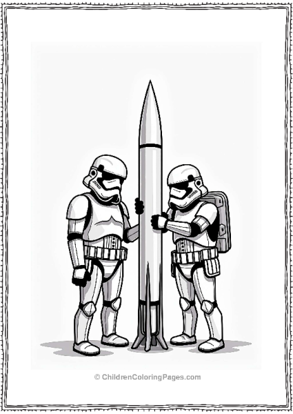 Stormtroopers Building A Rocket Free PDF Printable