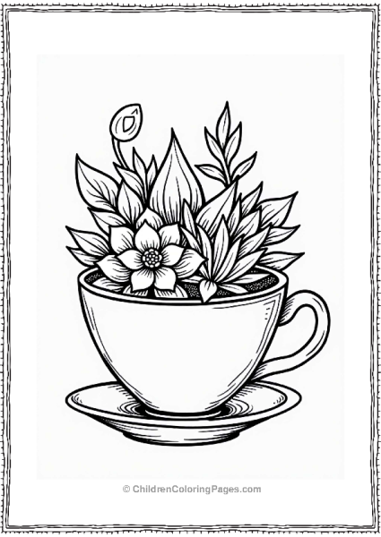 Succulent Arrangement In A Whimsical Teacup Free PDF Printable