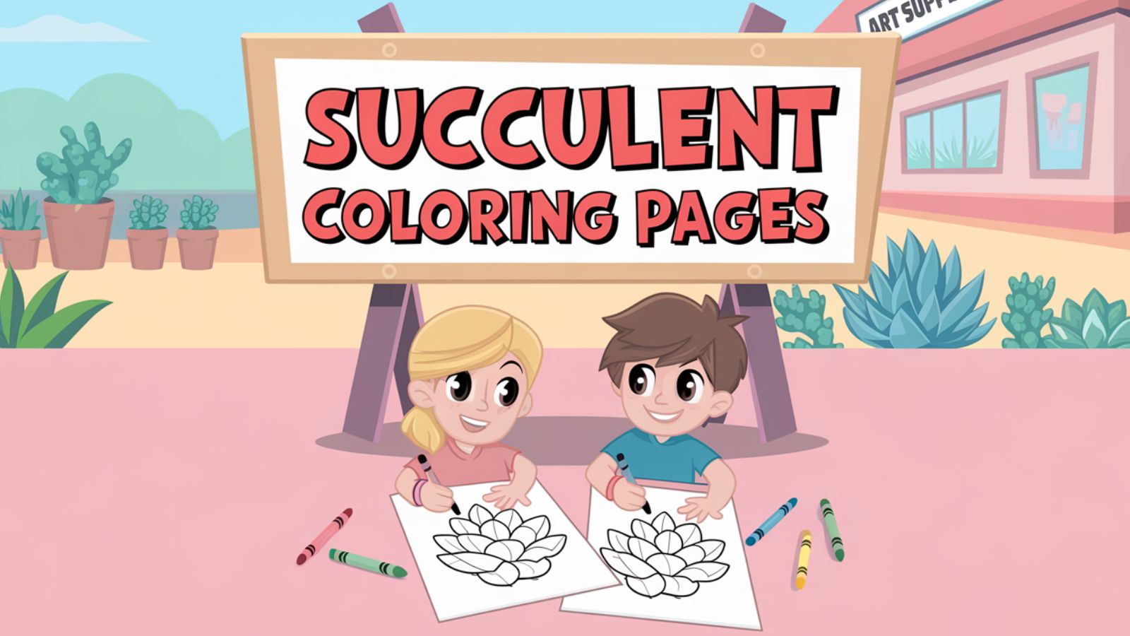 Succulent Coloring Pages – Free PDF Printables 🌿🌱🌼