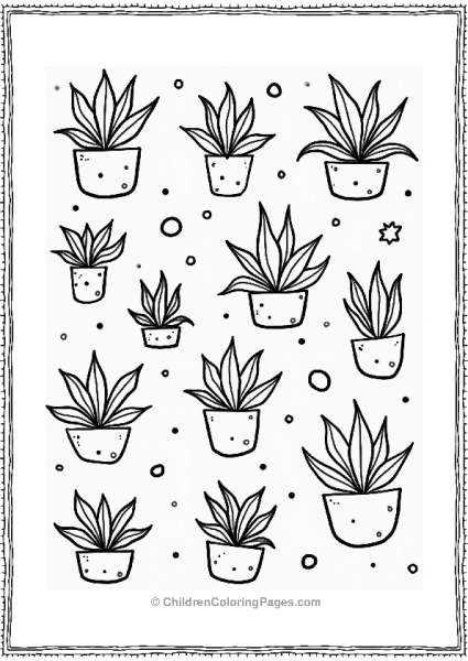 Succulent Geometric Pattern Design Free PDF Printable