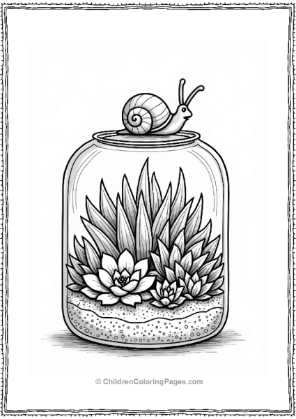 Succulent Terrarium With Snail Free PDF Printable