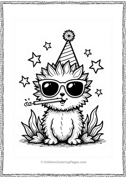 Succulent With Sunglasses And Sparkles Free PDF Printable