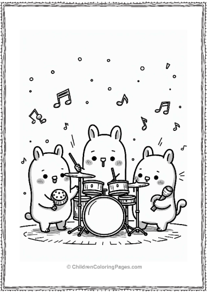 Sumikko Gurashi At A Music Festival Free PDF Printable