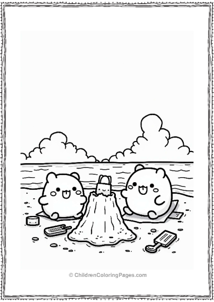 Sumikko Gurashi At The Beach Festival Free PDF Printable