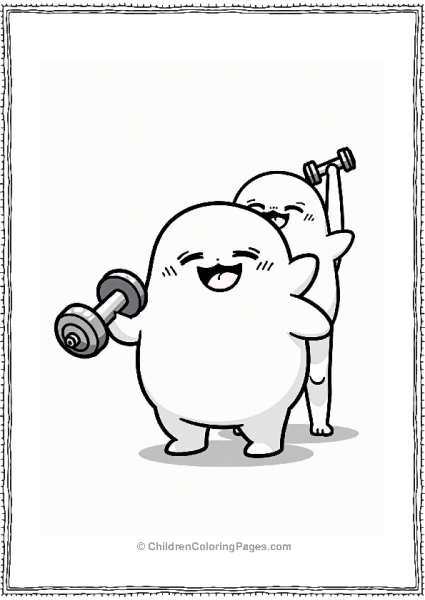 Sumikko Gurashi At The Gym Free PDF Printable