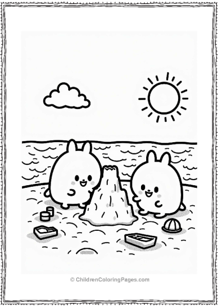 Sumikko Gurashi Beach Day Sandcastle Fun Free PDF Printable