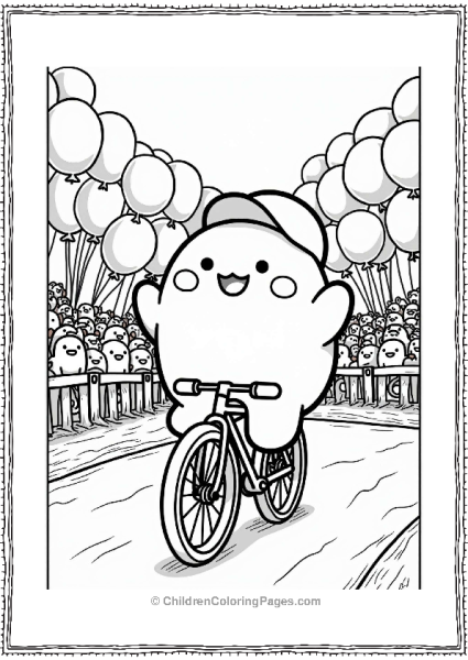 Sumikko Gurashi Bicycle Race Free PDF Printable