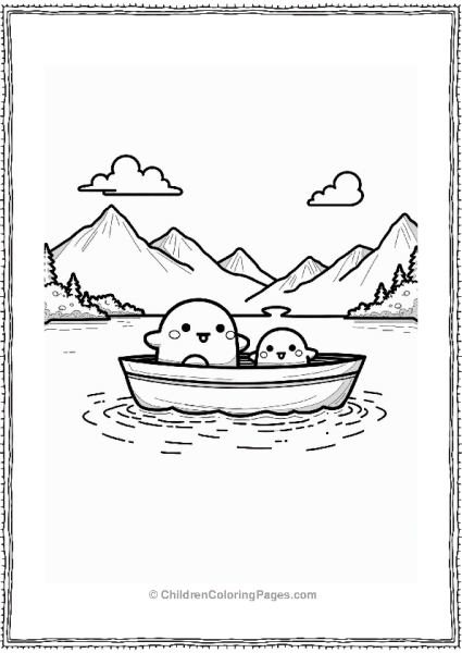 Sumikko Gurashi Boat Ride On A Lake Free PDF Printable