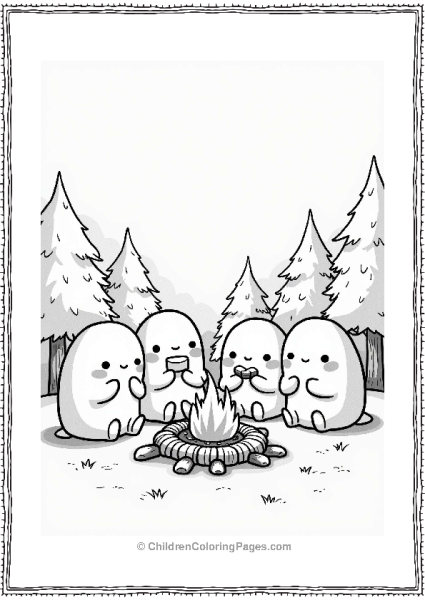 Sumikko Gurashi Campfire Gathering Free PDF Printable