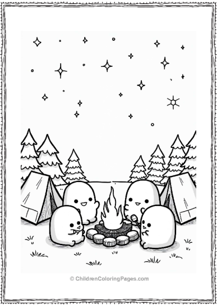 Sumikko Gurashi Camping Under The Stars Free PDF Printable