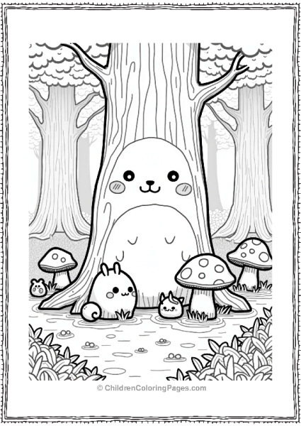 Sumikko Gurashi Characters In A Forest Free PDF Printable