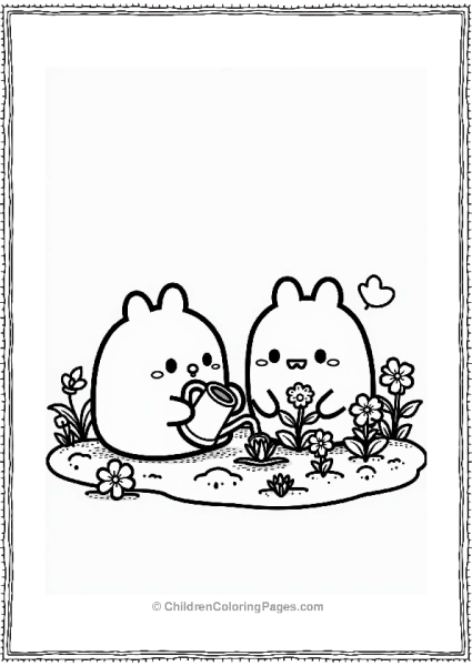 Sumikko Gurashi Gardening Scene Free PDF Printable