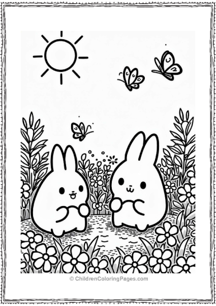 Sumikko Gurashi In A Flower Garden Free PDF Printable
