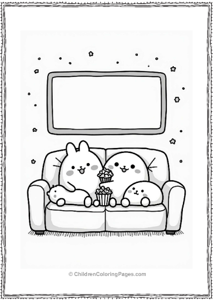 Sumikko Gurashi Movie Night On The Couch Free PDF Printable