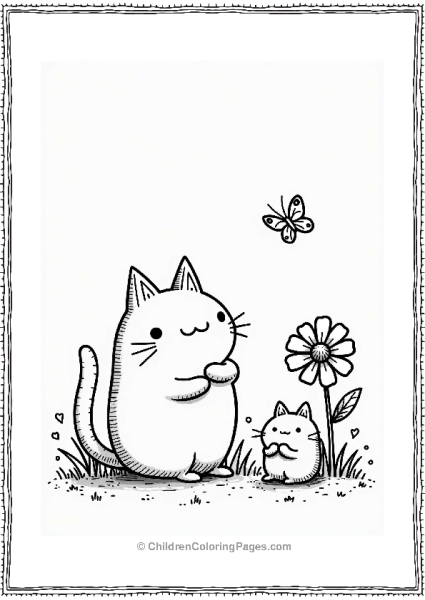 Sumikko Gurashi Neko And Ladybug On A Sunny Day Free PDF Printable