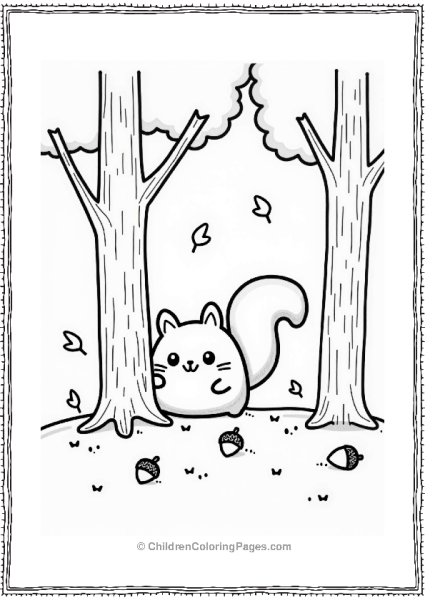 Sumikko Gurashi Neko And Squirrel Playing Hide And Seek Free PDF Printable