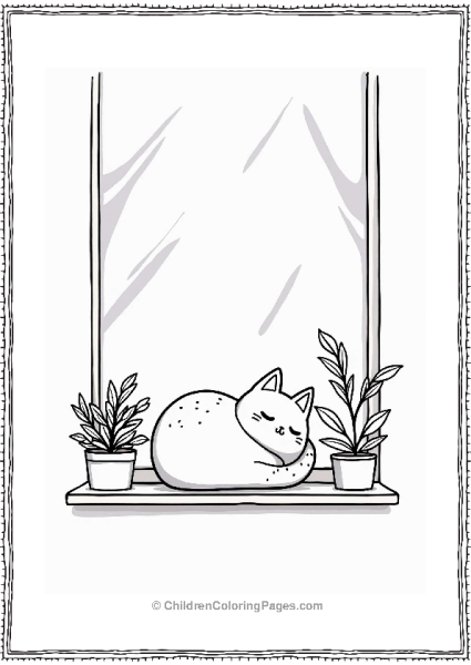 Sumikko Gurashi Neko Cozy On A Sunny Windowsill Free PDF Printable