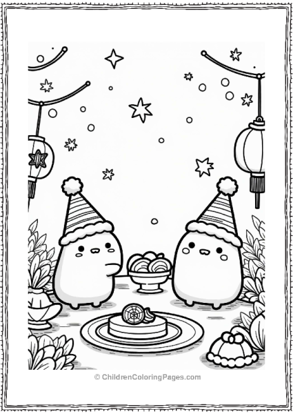 Sumikko Gurashi New Years Celebration Free PDF Printable