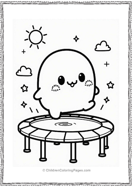 Sumikko Gurashi On A Trampoline Free PDF Printable