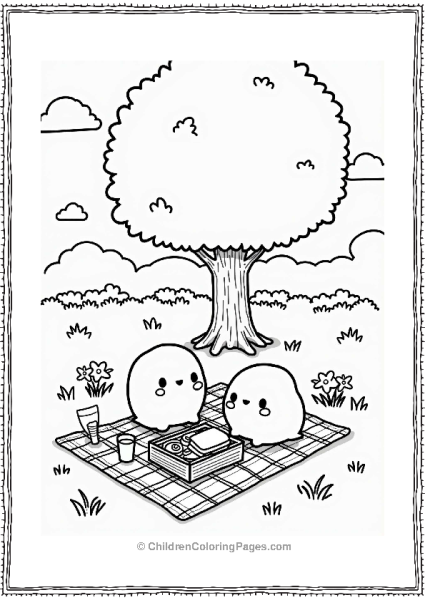 Sumikko Gurashi Picnic Under A Tree Free PDF Printable