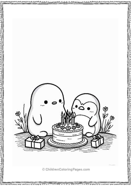 Sumikko Gurashi Shirokuma And Penguin Celebrate A Birthday Free PDF Printable