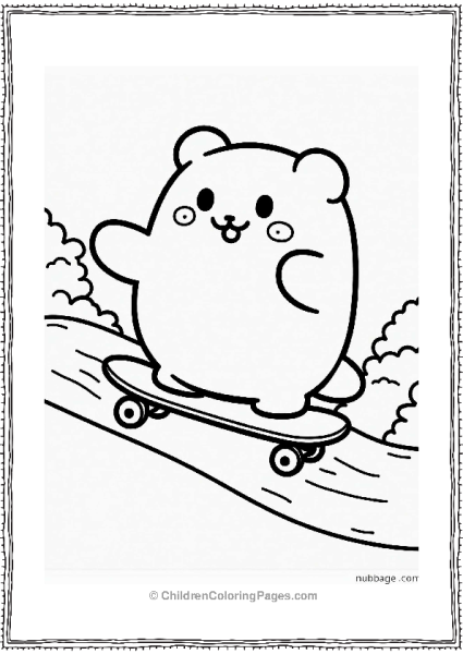 Sumikko Gurashi Skateboarding Free PDF Printable