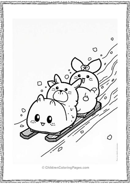 Sumikko Gurashi Sledding Fun Free PDF Printable