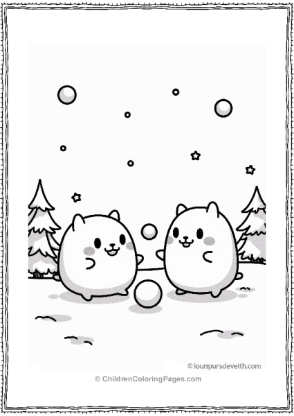 Sumikko Gurashi Snowball Fight Free PDF Printable