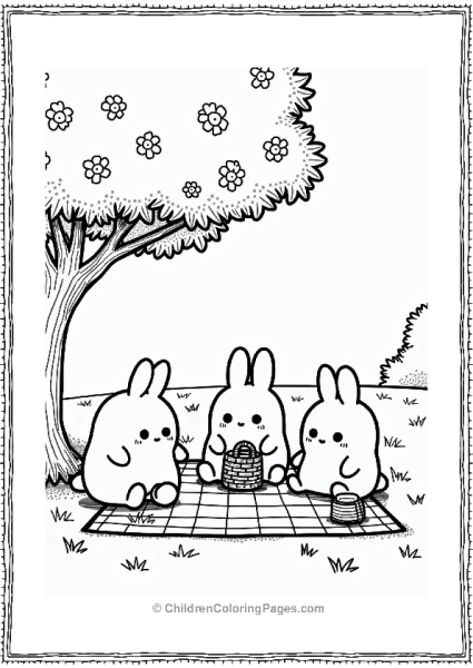 Sumikko Gurashi Spring Picnic Under Cherry Blossoms Free PDF Printable