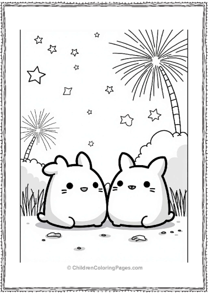 Sumikko Gurashi Summer Festival Fireworks Free PDF Printable
