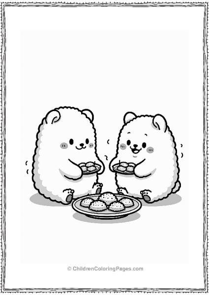 Sumikko Gurashi Tonkatsu And Yeti Sharing Snacks Free PDF Printable