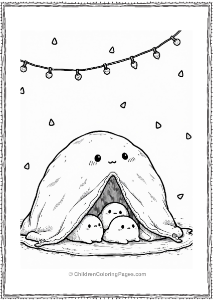 Sumikko Gurashi Under A Blanket Fort Free PDF Printable