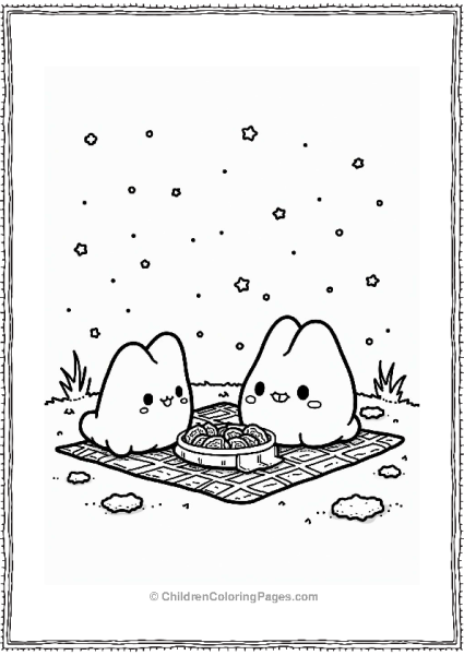Sumikko Gurashi Winter Picnic Scene Free PDF Printable
