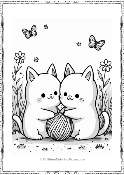 Sumikko Gurashi Zassou And Neko Playing In A Sunny Garden Free PDF Printable