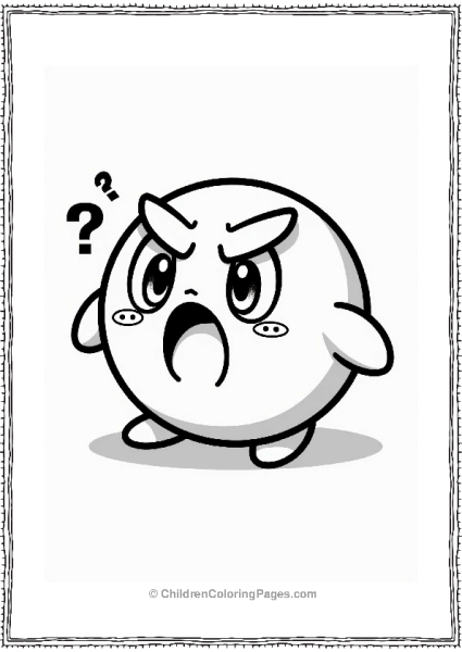 Surprised Pokeball With Question Marks Free PDF Printable