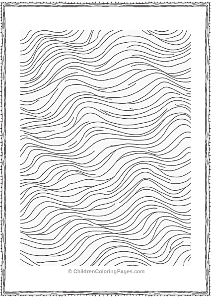 Swirling Waves For Kids Coloring Pattern Free PDF Printable