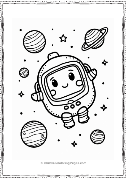 Tamagotchi Astronaut In Space Free PDF Printable