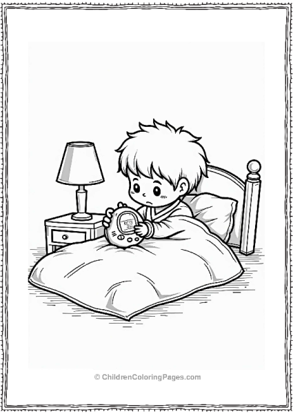 Tamagotchi Bedtime Scene Free PDF Printable