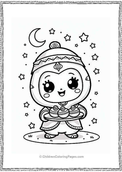 Tamagotchi Celebrating Eid Al Fitr Free PDF Printable