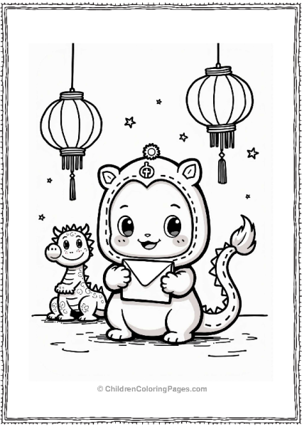 Tamagotchi Celebrating Lunar New Year Free PDF Printable