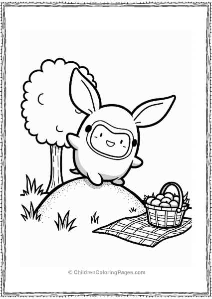 Tamagotchi Character Climbing A Hill Free PDF Printable