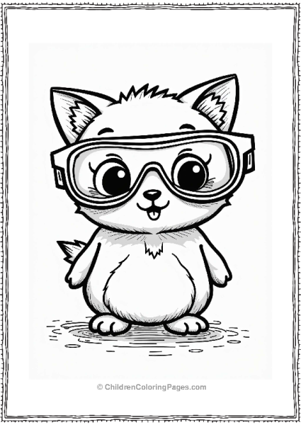 Tamagotchi Character With High Tech Glasses Free PDF Printable