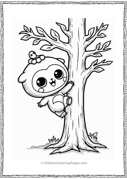 Tamagotchi Climbing A Tree Free PDF Printable