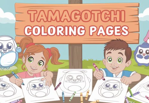 Tamagotchi Coloring Pages – Free PDF Printables  🐣🎮💖