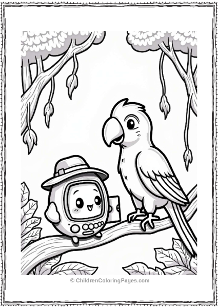 Tamagotchi Explorer In A Jungle Free PDF Printable